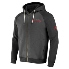 Tampa Bay Buccaneers NFL x Darius Rucker Collection Raglan Full-Zip Hoodie - Pewter sale