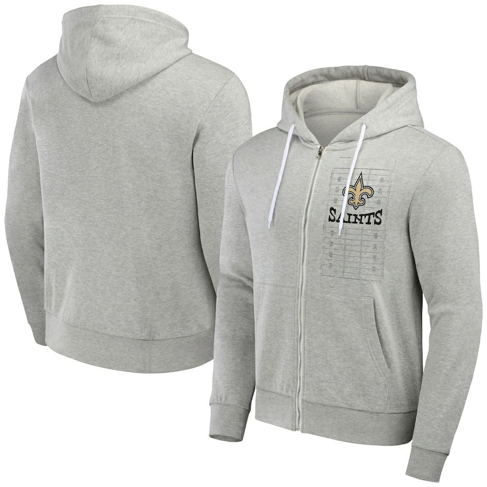 New Orleans Saints NFL x Darius Rucker Collection Domestic Full-Zip Hoodie - Heather Gray outlet