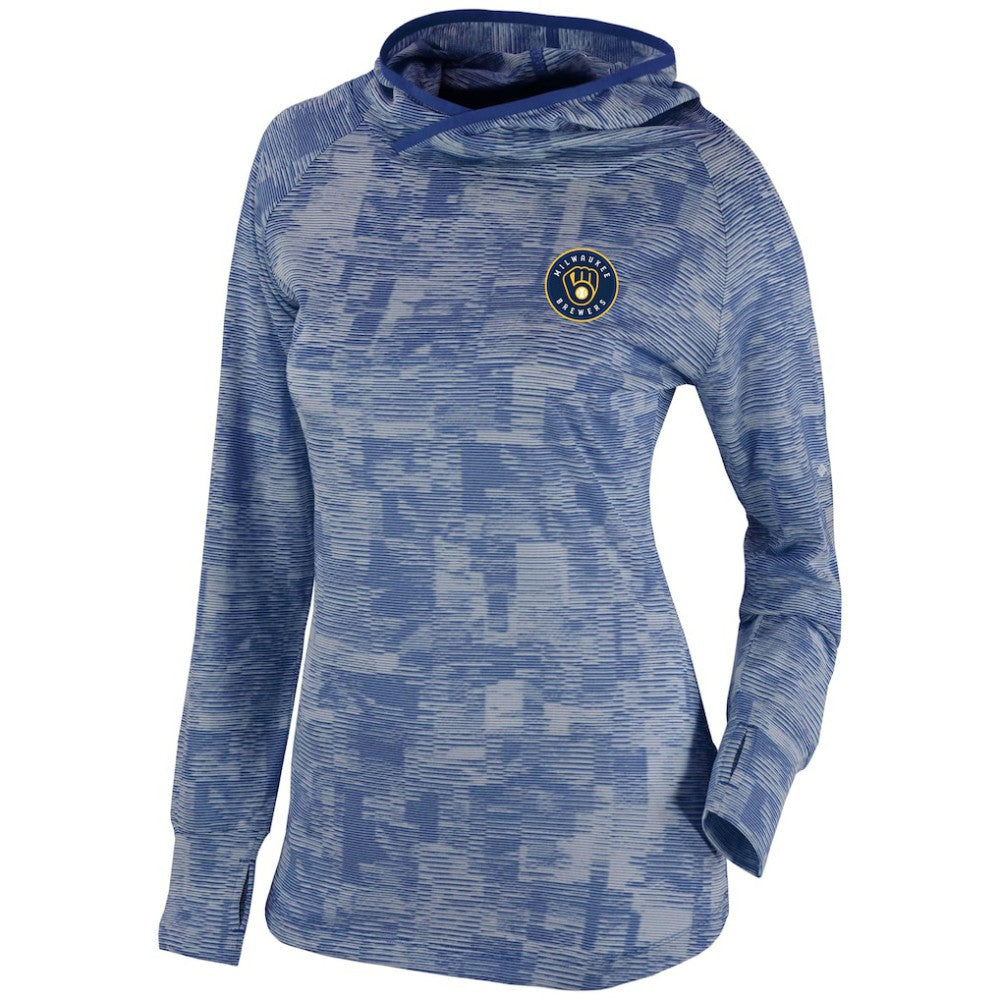Milwaukee Brewers Women's Omni-Wick Sunday Ball Pullover Hoodie - Navy | Columbia
