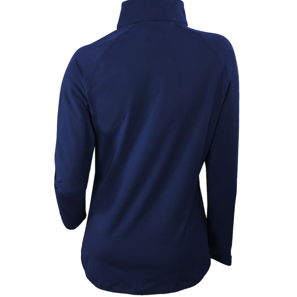 Atlanta Braves Women's Omni-Wick Outward Nine Quarter-Zip Pullover Top - Navy | Columbia