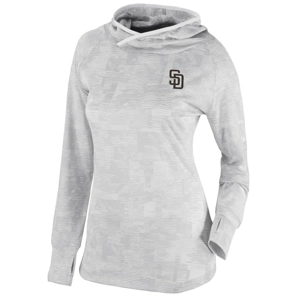 San Diego Padres Women's Omni-Wick Sunday Ball Pullover Hoodie - White | Columbia