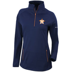 Houston Astros Women's Omni-Wick Outward Nine Quarter-Zip Pullover Top - Navy | Columbia