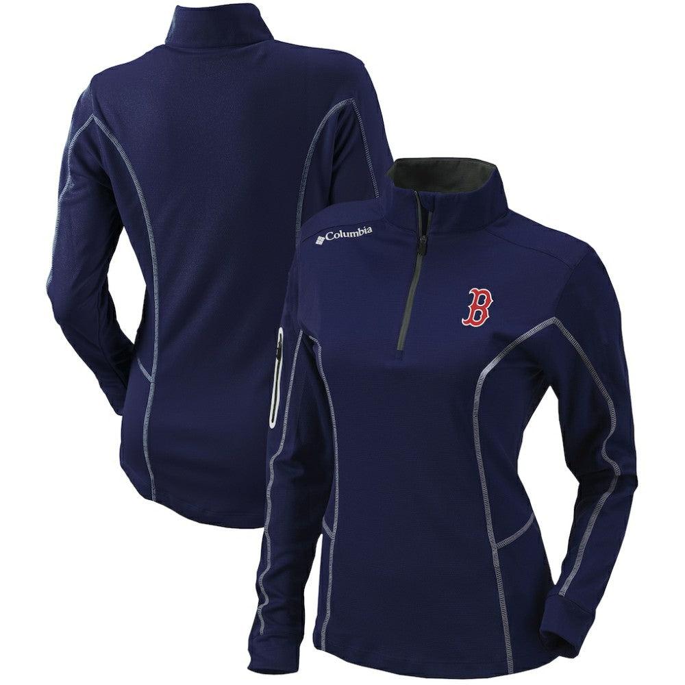 Boston Red Sox Women's Omni-Wick Shotgun Quarter-Zip Pullover Top - Navy | Columbia