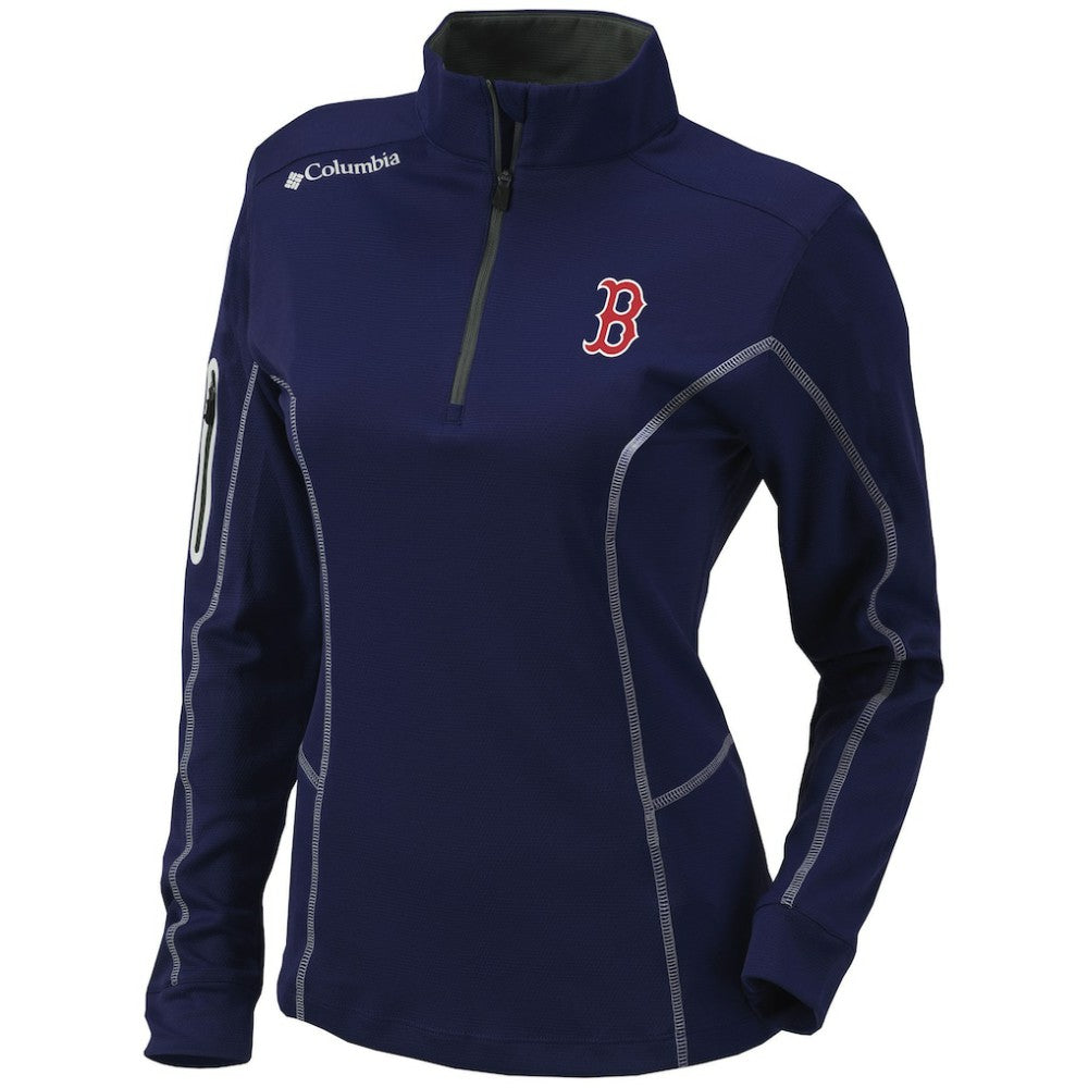Boston Red Sox Women's Omni-Wick Shotgun Quarter-Zip Pullover Top - Navy | Columbia