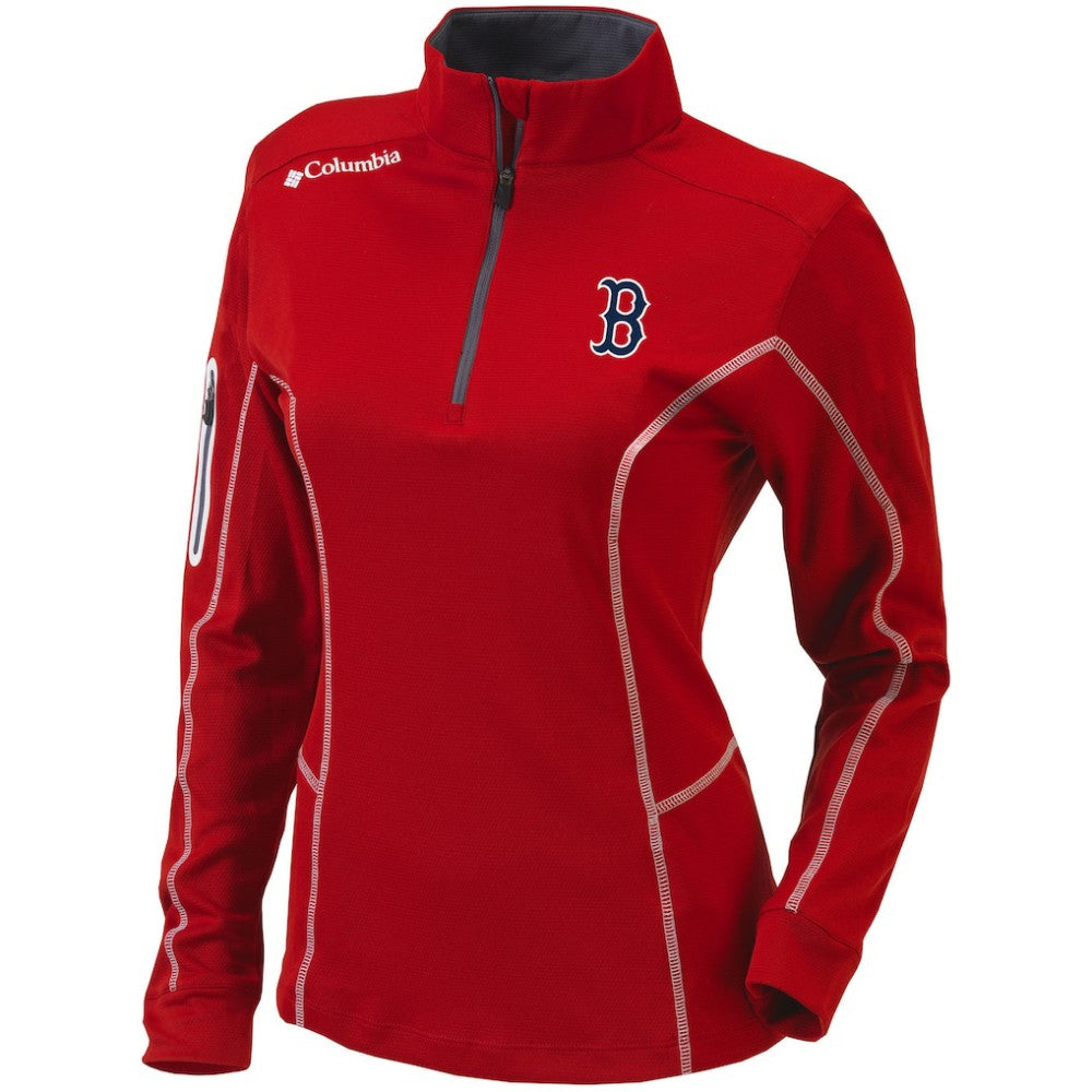 Boston Red Sox Women's Omni-Wick Shotgun Quarter-Zip Pullover Top - Red | Columbia