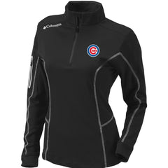 Chicago Cubs Women's Omni-Wick Shotgun Quarter-Zip Pullover Top - Black | Columbia