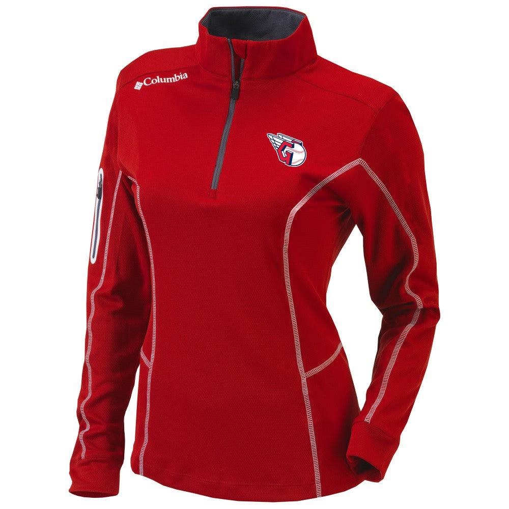 Cleveland Guardians Women's Omni-Wick Shotgun Quarter-Zip Pullover Top - Red | Columbia