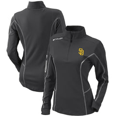 San Diego Padres Women's Omni-Wick Shotgun Quarter-Zip Pullover Top - Charcoal | Columbia