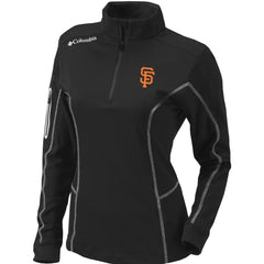 San Francisco Giants Women's Omni-Wick Shotgun Quarter-Zip Pullover Top - Black | Columbia