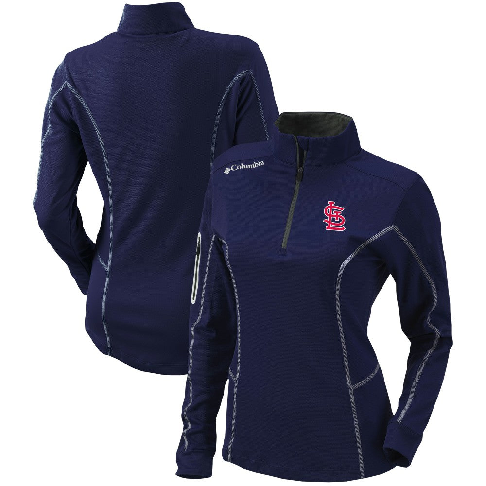 St. Louis Cardinals Women's Omni-Wick Shotgun Quarter-Zip Pullover Top - Navy | Columbia