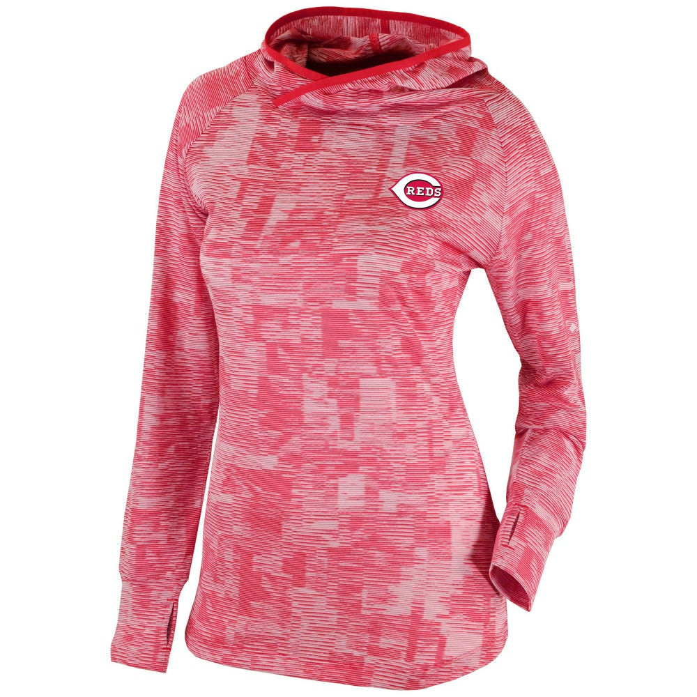 Cincinnati Reds Women's Omni-Wick Sunday Ball Pullover Hoodie - Red | Columbia