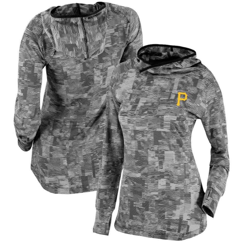 Pittsburgh Pirates Women's Omni-Wick Sunday Ball Pullover Hoodie - Black | Columbia
