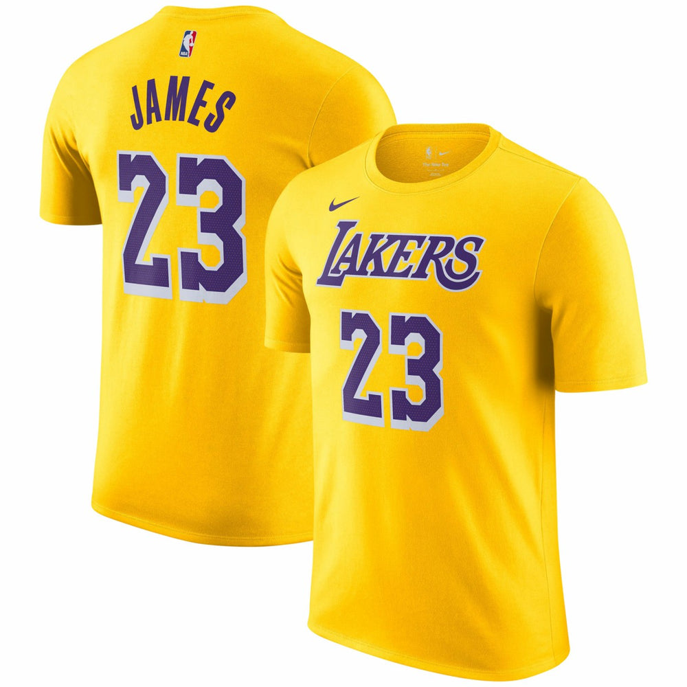 LeBron James Los Angeles Lakers Icon 2022/23 Name & Number T-Shirt - Gold | Nike online