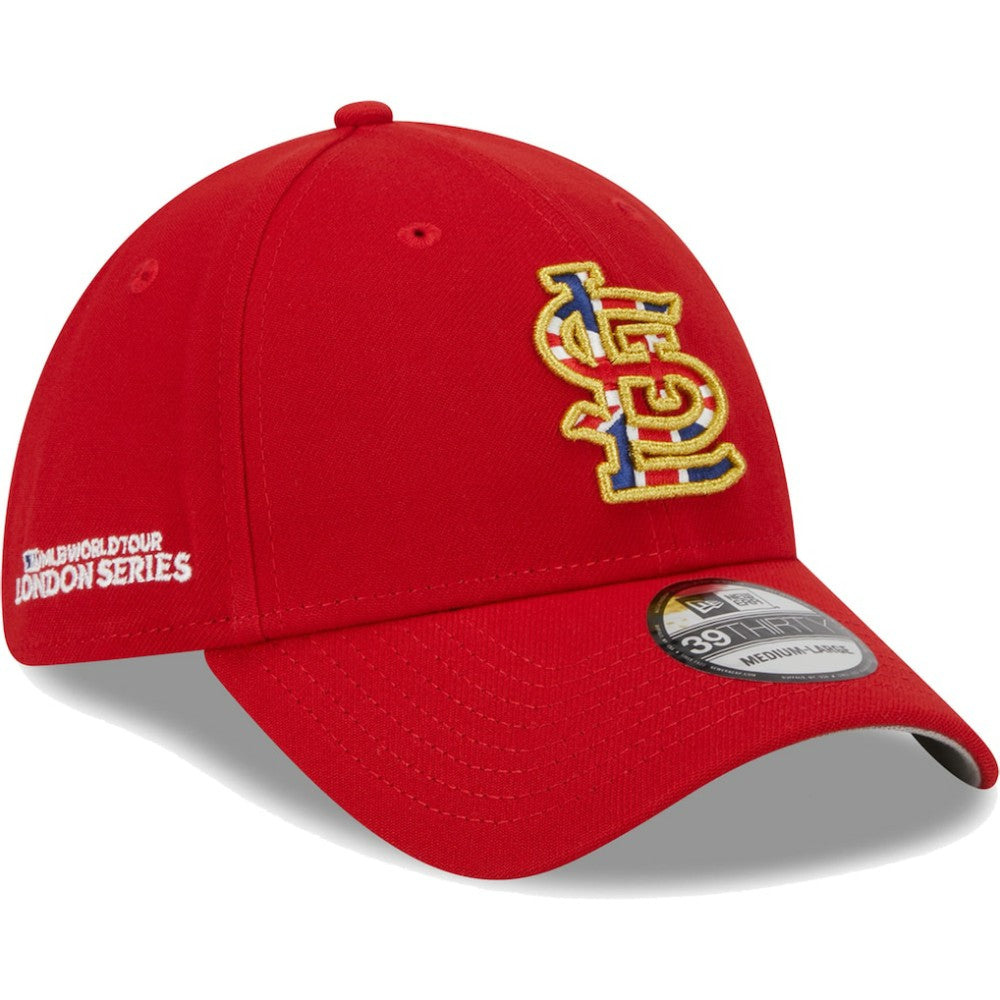 St. Louis Cardinals 2023 MLB World Tour: London Series Flag Fill 39THIRTY Flex Hat - Red | New Era