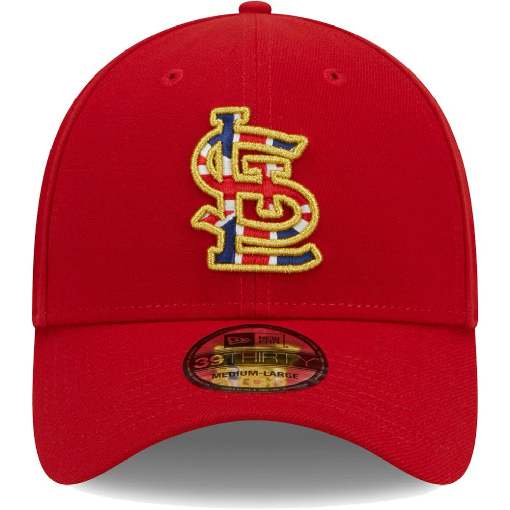 St. Louis Cardinals 2023 MLB World Tour: London Series Flag Fill 39THIRTY Flex Hat - Red | New Era