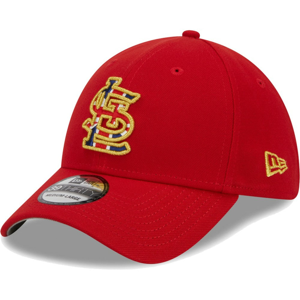 St. Louis Cardinals 2023 MLB World Tour: London Series Flag Fill 39THIRTY Flex Hat - Red | New Era