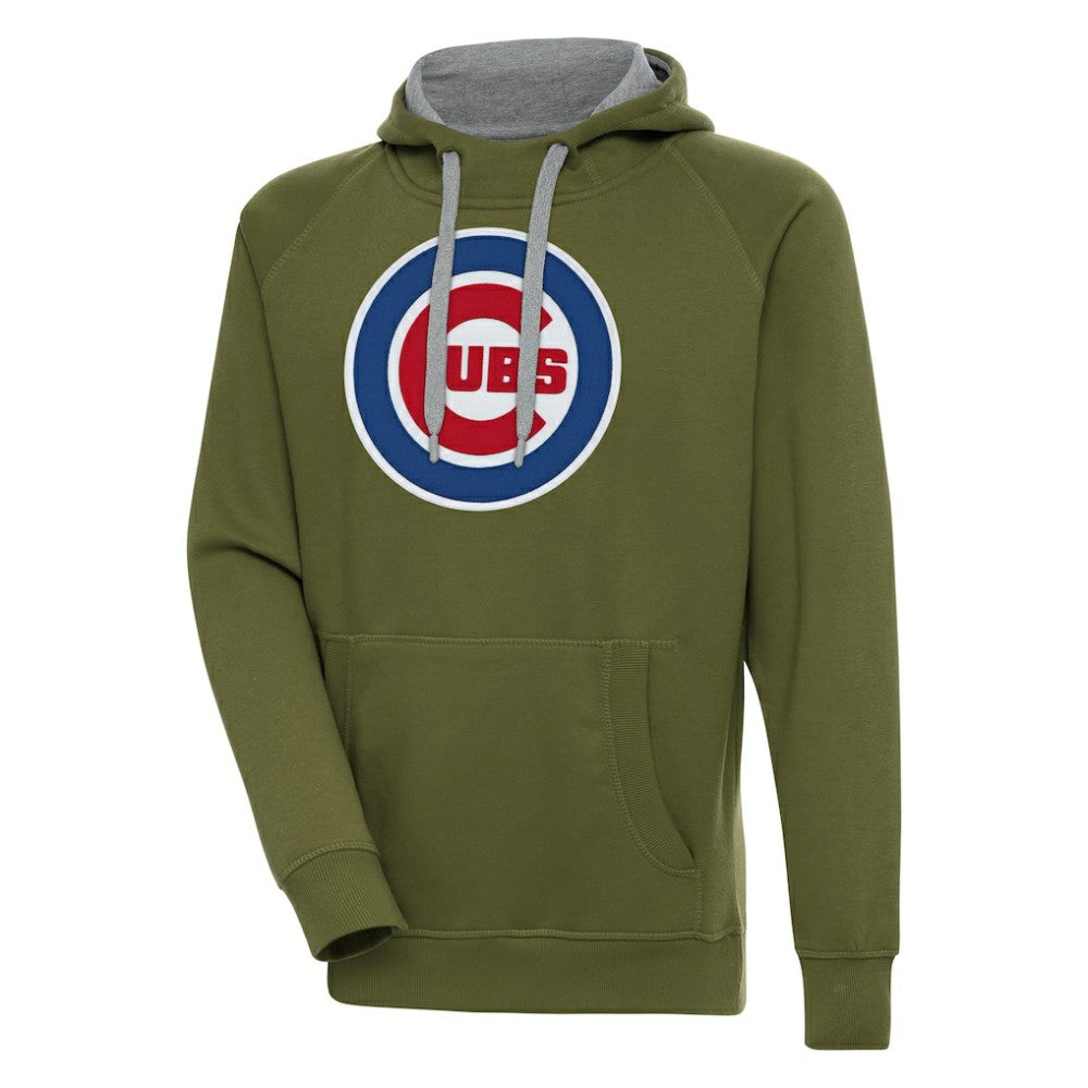 Chicago Cubs Antigua Victory Pullover Hoodie - Olive