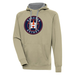 Houston Astros Antigua Victory Pullover Hoodie - Khaki