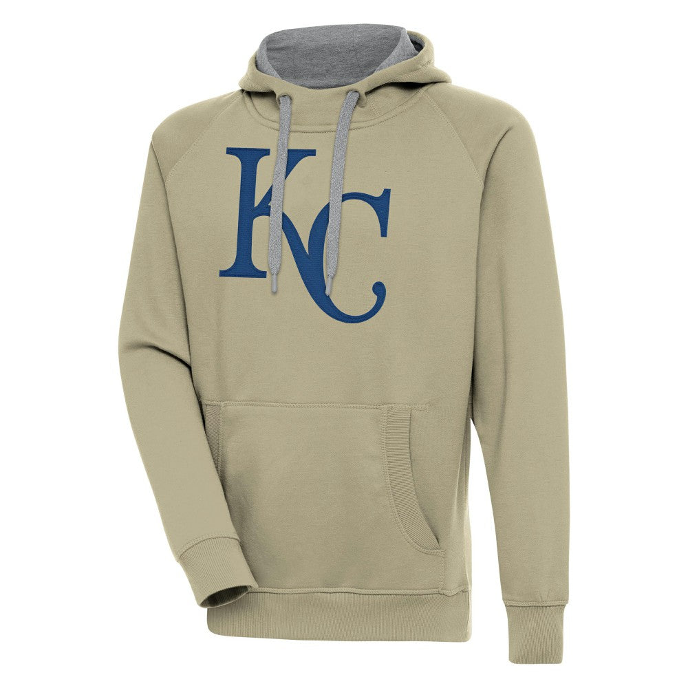 Kansas City Royals Antigua Victory Pullover Hoodie - Khaki