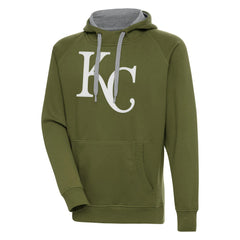 Kansas City Royals Antigua Victory Pullover Hoodie - Olive