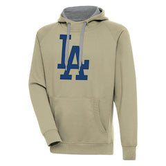 Los Angeles Dodgers Antigua Victory Pullover Hoodie - Khaki