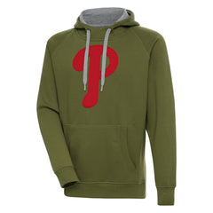 Philadelphia Phillies Antigua Victory Pullover Hoodie - Olive
