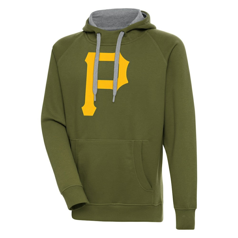 Pittsburgh Pirates Antigua Victory Pullover Hoodie - Olive