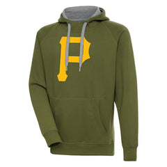 Pittsburgh Pirates Antigua Victory Pullover Hoodie - Olive