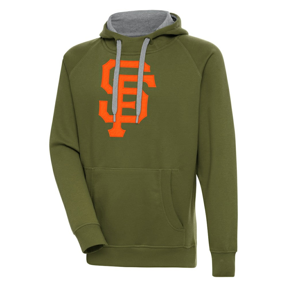 San Francisco Giants Antigua Victory Pullover Hoodie - Olive