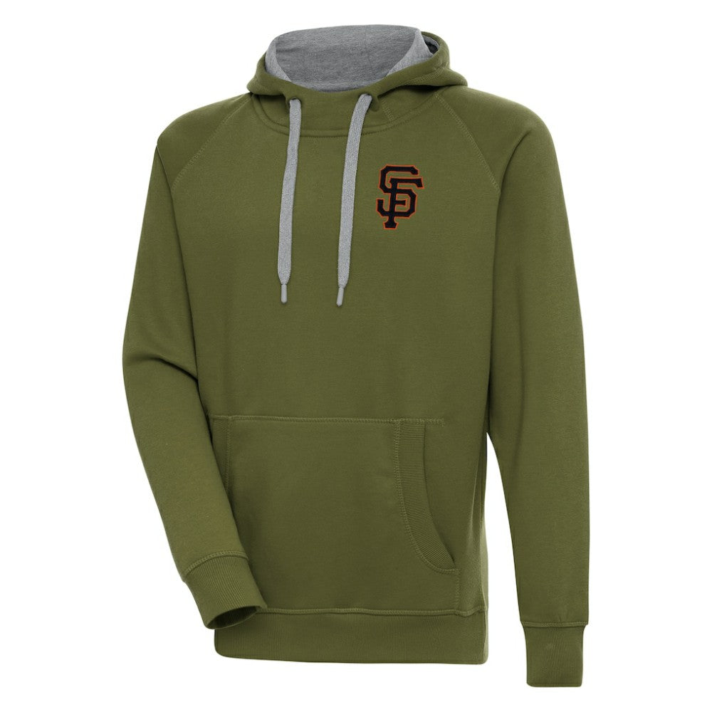 San Francisco Giants Antigua Victory Pullover Hoodie - Olive