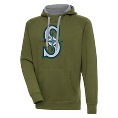 Seattle Mariners Antigua Victory Pullover Hoodie - Olive