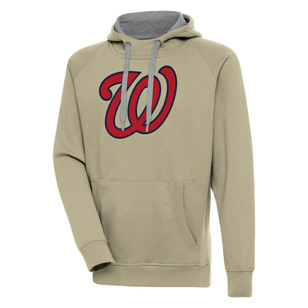 Washington Nationals Antigua Victory Pullover Hoodie - Khaki