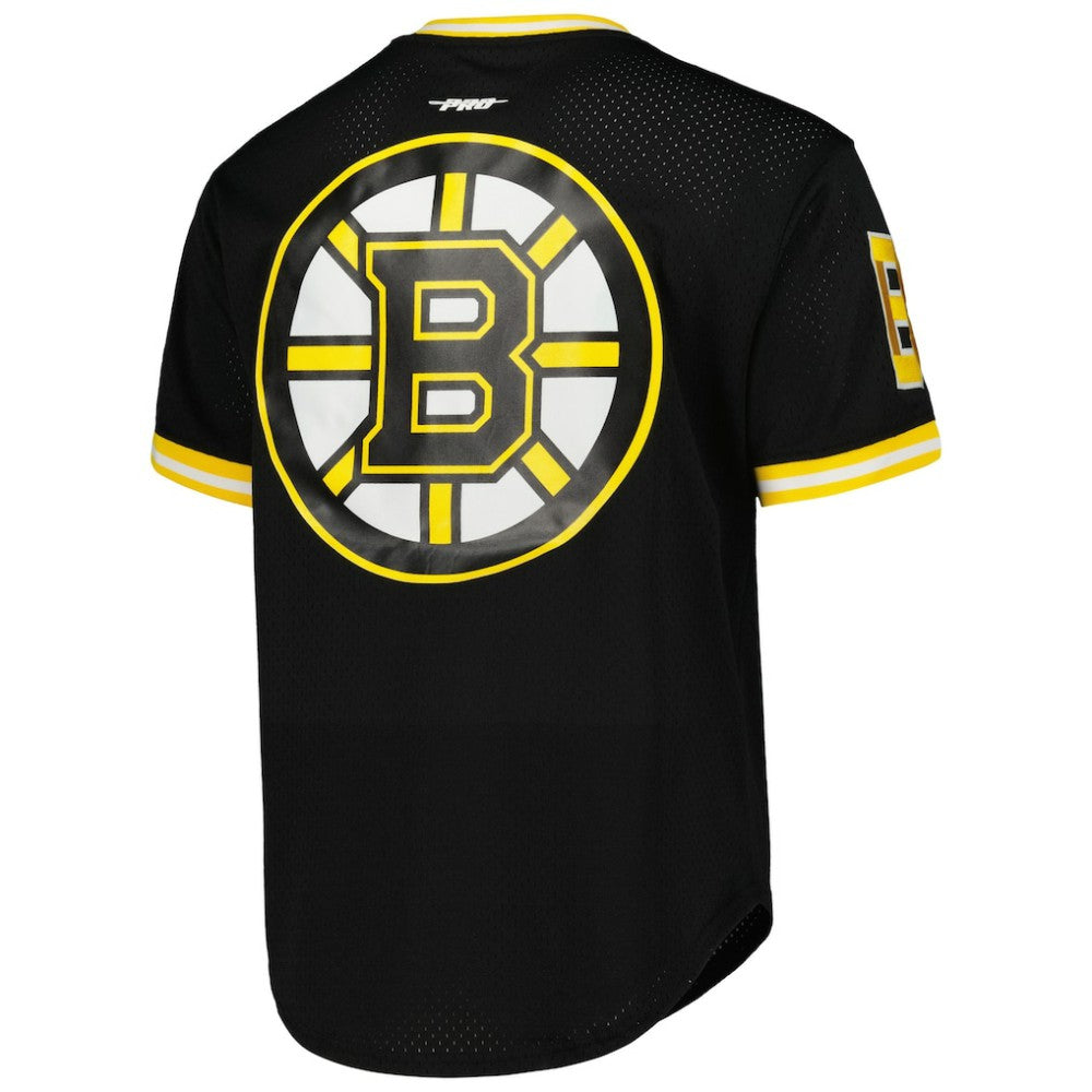 Boston Bruins Pro Standard Classic Mesh V-Neck T-Shirt Black
