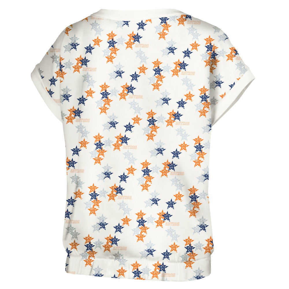 Houston Astros Lusso Women's Madge Dolman Tri-Blend T-Shirt - White