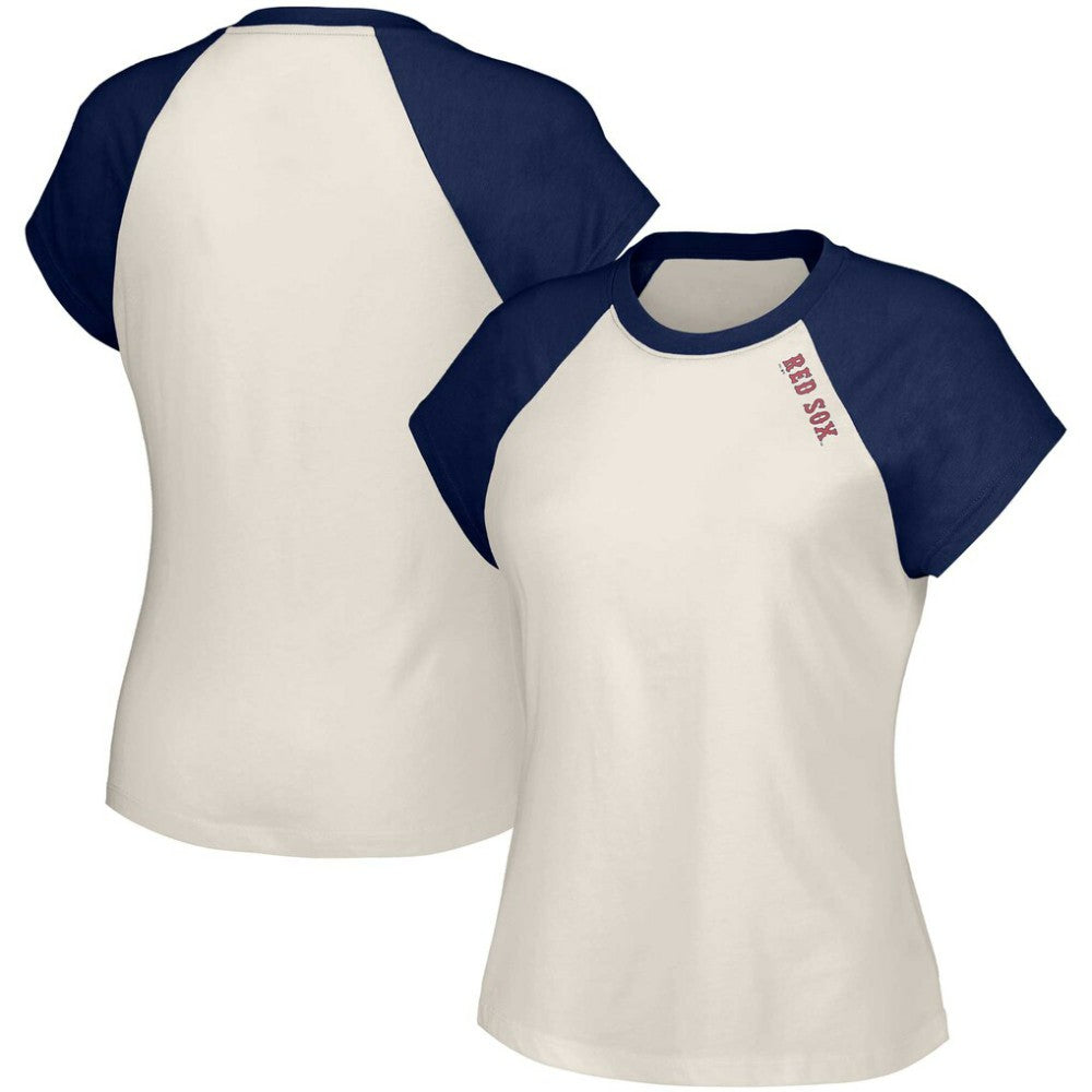 Boston Red Sox Lusso Women's Nikki Raglan T-Shirt - White