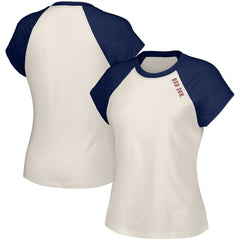 Boston Red Sox Lusso Women's Nikki Raglan T-Shirt - White