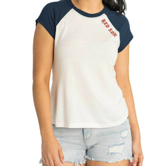 Boston Red Sox Lusso Women's Nikki Raglan T-Shirt - White