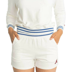 Atlanta Braves Lusso Women's Maeg Tri-Blend Pocket Shorts - White