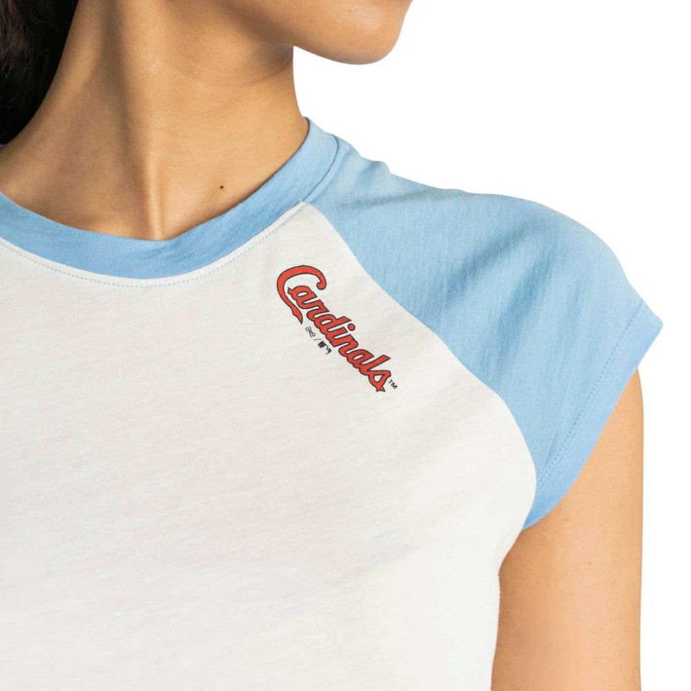 St. Louis Cardinals Lusso Women's Nikki Raglan T-Shirt - White