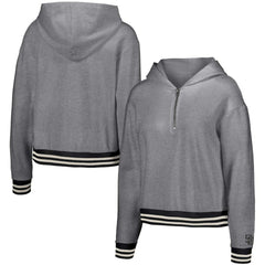 San Diego Padres Lusso Women's Magnolia Tri-Blend Quarter-Zip Hoodie - Gray