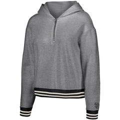 San Diego Padres Lusso Women's Magnolia Tri-Blend Quarter-Zip Hoodie - Gray