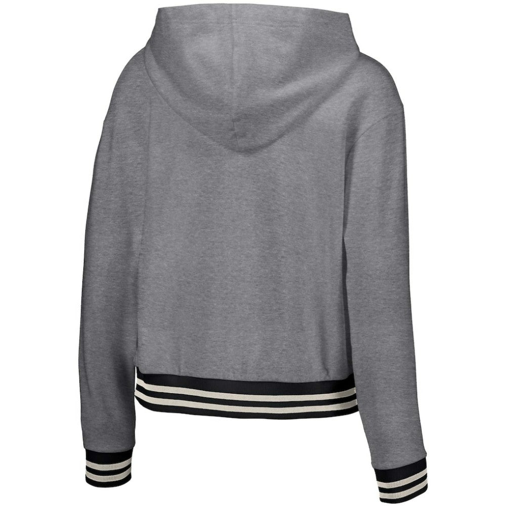 San Diego Padres Lusso Women's Magnolia Tri-Blend Quarter-Zip Hoodie - Gray