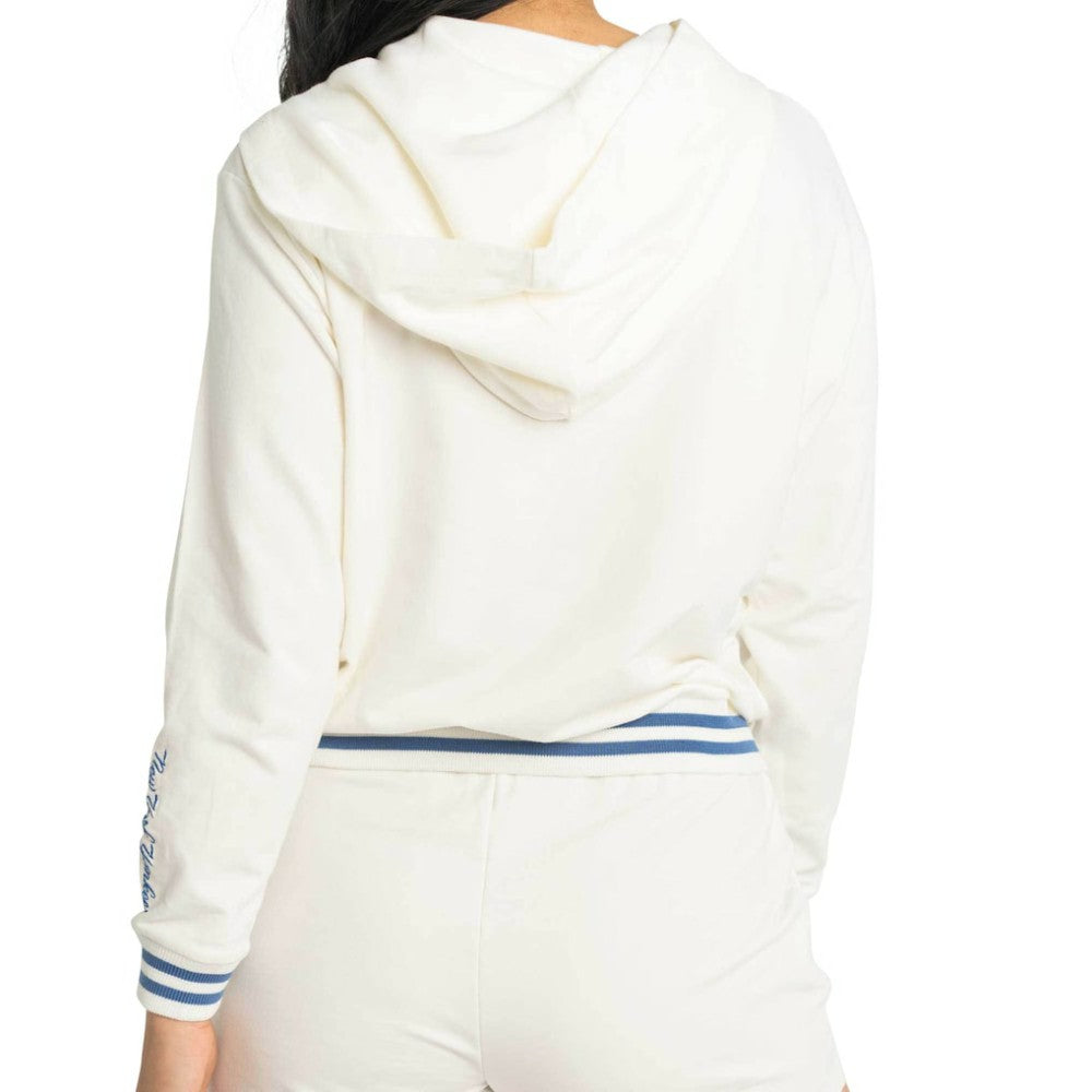 New York Yankees Lusso Women's Magnolia Tri-Blend Quarter-Zip Hoodie - White