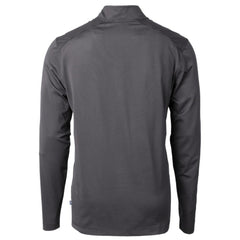 Pittsburgh Pirates Cutter & Buck Virtue Eco Pique Micro Stripe Recycled Quarter-Zip Pullover Top - Black/Gray
