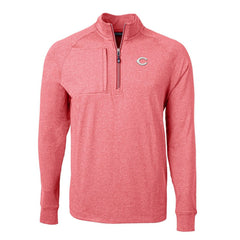 Cincinnati Reds Cutter & Buck Adapt Eco Knit Stretch Recycled Quarter-Zip Pullover Top - Heather Red