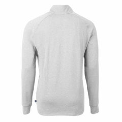 Cleveland Guardians Cutter & Buck Adapt Eco Knit Stretch Recycled Quarter-Zip Pullover Top - Heather Gray
