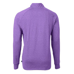 Colorado Rockies Cutter & Buck Adapt Eco Knit Stretch Recycled Quarter-Zip Pullover Top - Heather Purple