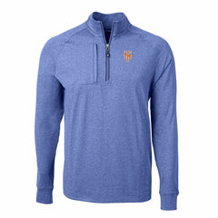 New York Mets Cutter & Buck Adapt Eco Knit Stretch Recycled Quarter-Zip Pullover Top - Heather Royal