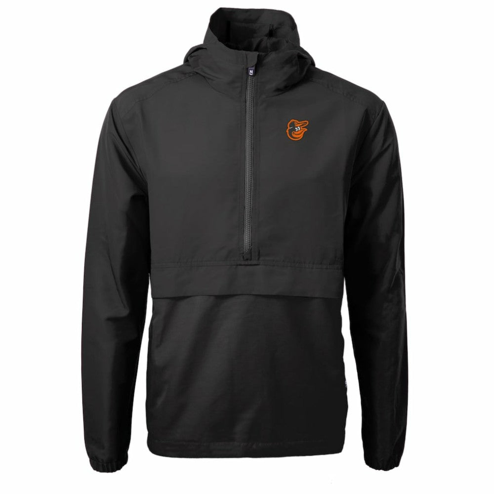 Baltimore Orioles Cutter & Buck Charter Eco Recycled Half-Zip Anorak Jacket - Black