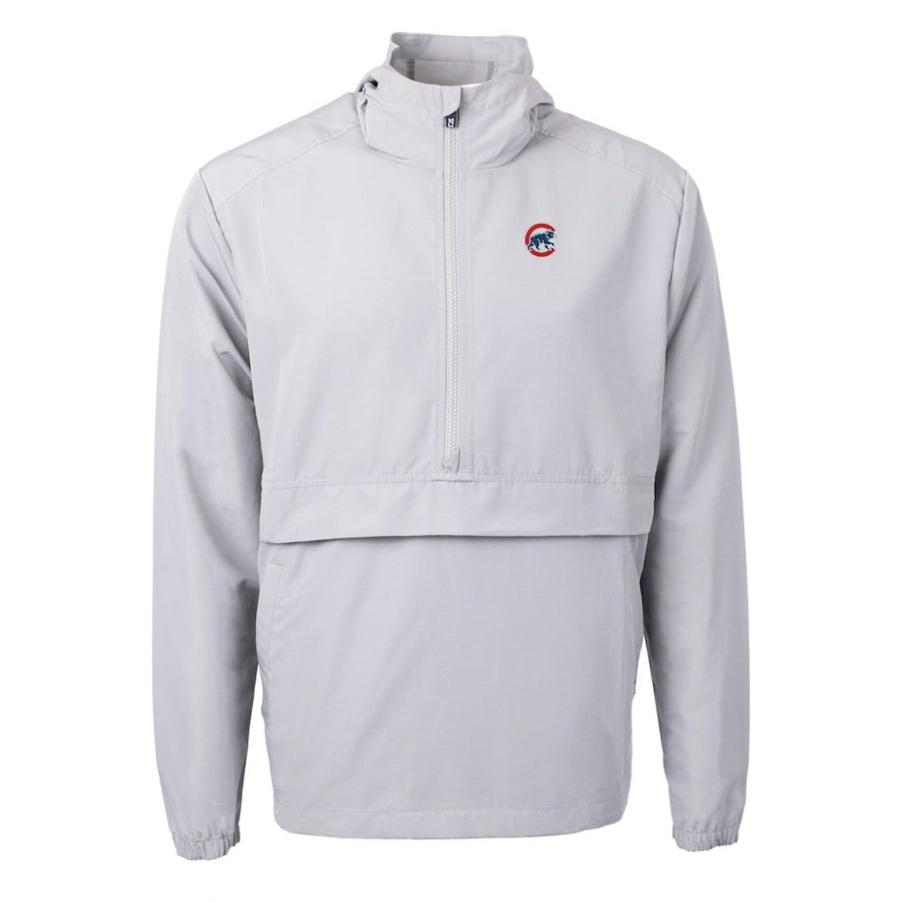Chicago Cubs Cutter & Buck Charter Eco Recycled Half-Zip Anorak Jacket - Gray